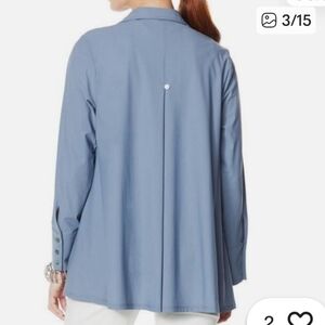 MarlaWynne Steel Blue Button-Down Shirt